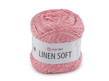 Pletena preja Linen Soft 100 g - (7322) roza svetlo