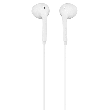 Hama slušalke z mikrofonom Glow II, pips, priključek Lightning, bele barve