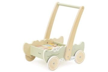 Leseni voziček z bloki