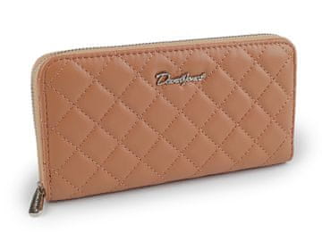 Ženska denarnica / denarnica s prešito denarnico 10x19 cm - pudrasto bež