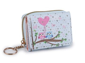Mini denarnica za otroke 7x8,5 cm - modra sova