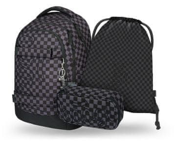 BAAGL SET 3 Skate Max Ska siva: nahrbtnik, peresnica, torbica GRS