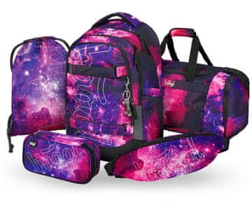 BAAGL SET 5 Skate Max Galaxy: nahrbtnik, peresnica, torba