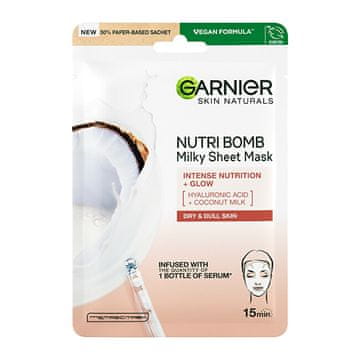 Garnier Tekstilna maska za obraz s kokosovim mlekom za suho kožo Skin Naturals (Milky Tissue Mask) 28 g