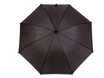 Moški strelski dežnik z vzorcem - temno rjav