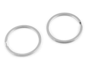 Obesek za ključe Ø35 mm ploščat - nikelj (10 kosov)