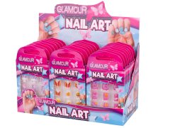 Glamour set lepljivih nohtov v škatlici 12 kosov