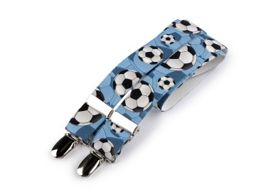 Otroški naramnice srce, nogomet, avto, zvezda, formula, smeško, metulj - svetlo modra Nogomet