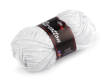 Bombažna preja za pletenje Re-Cotton 50 g - (81002) bela