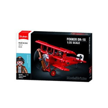 Sluban Model Bricks M38-B1292 Triplane Fokker DR-1 1.35