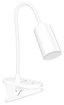 Namizna svetilka CONNECT IT CLIP 2 s sponko, baterijo, USB-C, BELA