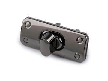 Komplet zaponk za torbico 17x43 mm - nikelj črna
