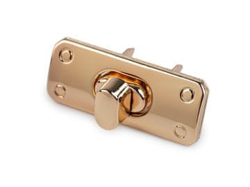 Komplet zaponk za torbico 17x43 mm - rožnato zlato (10 kompletov)