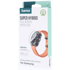 Hama Super Hybrid, zaščita zaslona za Samsung Galaxy Watch Ultra, 47 mm, trpežna