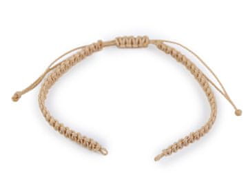 Polproizvod za izdelavo zapestnice shamballa - svetlo bež (10 kosov)