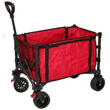 Zložljiv voziček za plažo 120 l rdeč KO-CM6000100