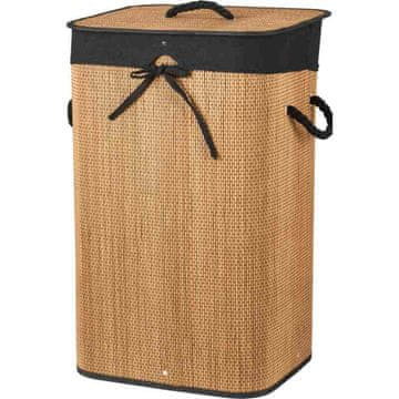Koš za perilo iz bambusa 40x30x60 cm rjava/črna KO-KR9000070
