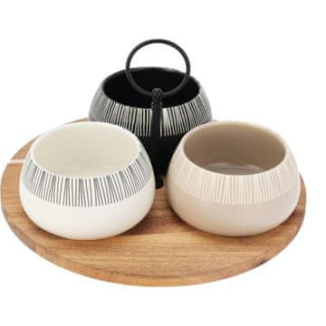 Komplet servirnih skled s servirno desko 3 kosi KO-210001230