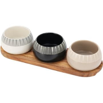 Komplet servirnih skled s servirno desko 3 kosi KO-210001240