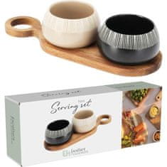 Koopman Komplet servirnih skled s servirno desko 2 kosa KO-210001250