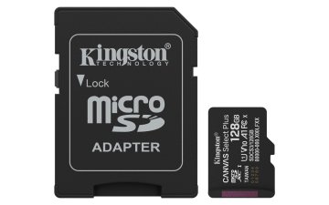 Kingstonova kartica microSDXC 150R A1 C10 128 GB Canvas Select Plus Gen 3 + ADP