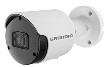 GRUNDIG 5,0 Mpix zunanja kompaktna IP kamera z IR osvetlitvijo, stiskanjem H.265, WDR, mikrofonom in funkcijami AI