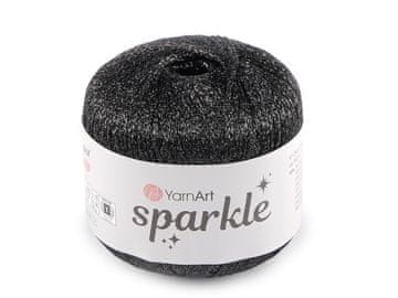 Pletena preja Sparkle z lurexom 25 g - (1360) črna