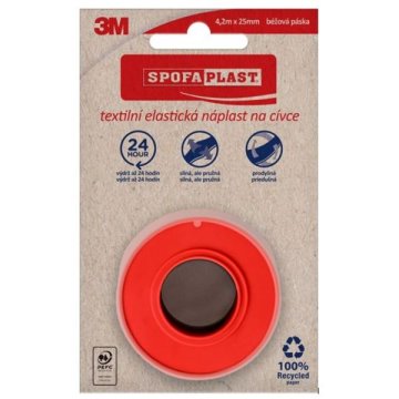 132N Tekstilni obliž na tuljavi, 4,2mx25mm