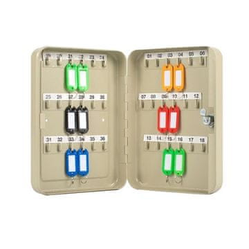 Škatla za ključe Q-Connect za 36 ključev, siva