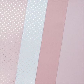 Kreativni papir A4, 190-210 g, roza pike, 12 kosov