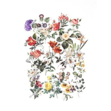 Dekorativne papirnate nalepke - poletni vrt, 53 kosov