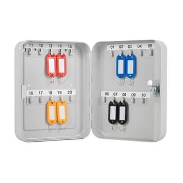 Q-Connect Škatla za ključe za 20 ključev, siva