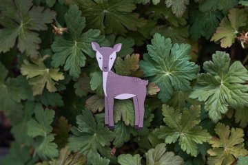 BeWooden Lesena nalepka za steno in drugje jelen Lenka