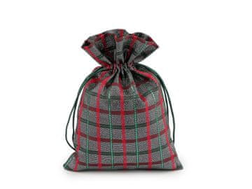 Božična darilna vrečka z lureksom 13x18 cm - srebrna (10 kosov)