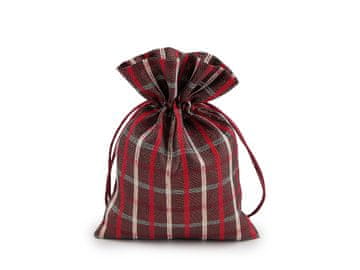 Božična darilna vrečka z lureksom 13x18 cm - rdeča (10 kosov)