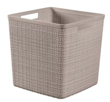 Škatla Curver Jute Cube 17L taupe