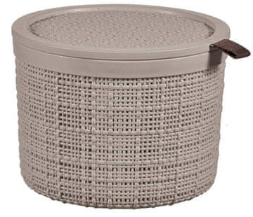 Škatla Curver Juta okrogla 2L taupe