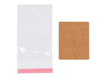 Papirnata kartica za broško z vrečko z evrozaponko 6x7,5 cm - rjava naravna (200 kosov)