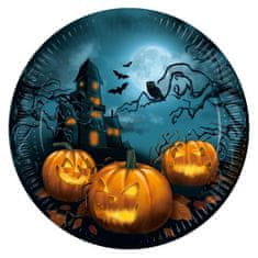 Procos HALLOWEEN PAPIRNATI KROŽNIKI 8 KOSOV, 23 CM