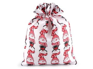 Božična darilna vrečka snežak 30x40 cm - bela