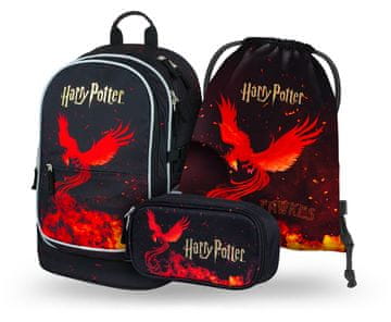 BAAGL SET 3 Osnovni Harry Potter Phoenix: nahrbtnik, peresnica, torba za GRS