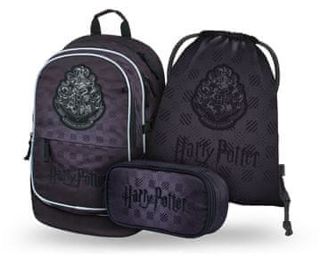 BAAGL SET 3 Osnovni Harry Potter Hogwarts črne barve: nahrbtnik, peresnica, torba za GRS