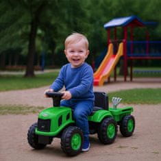 Otroški traktor s traktorjem Benny Baby Mix zelen