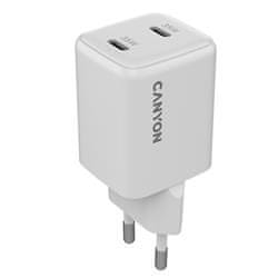 Polnilec CANYON CU35CC GaN 35W 2xPD EU Bela