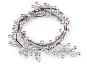 Umetna veja / girlanda iz jerebike - srebrna