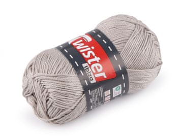 Pletena preja Twister Ibiza 50 g - (92) svetlo siva