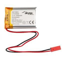 Akyga Li-Pol baterija LP103040 3,7V/1200mAh PCM JST 2,54 2-pin