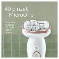 Epilator Silk-épil 9 9-000 Bela/rožnata
