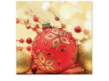 Prtički 20 kosov Rdeča in zlata nageljna 33x33 cm