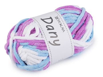 Pletenje ženilja Dany 100 g - vijolična svetlo modra